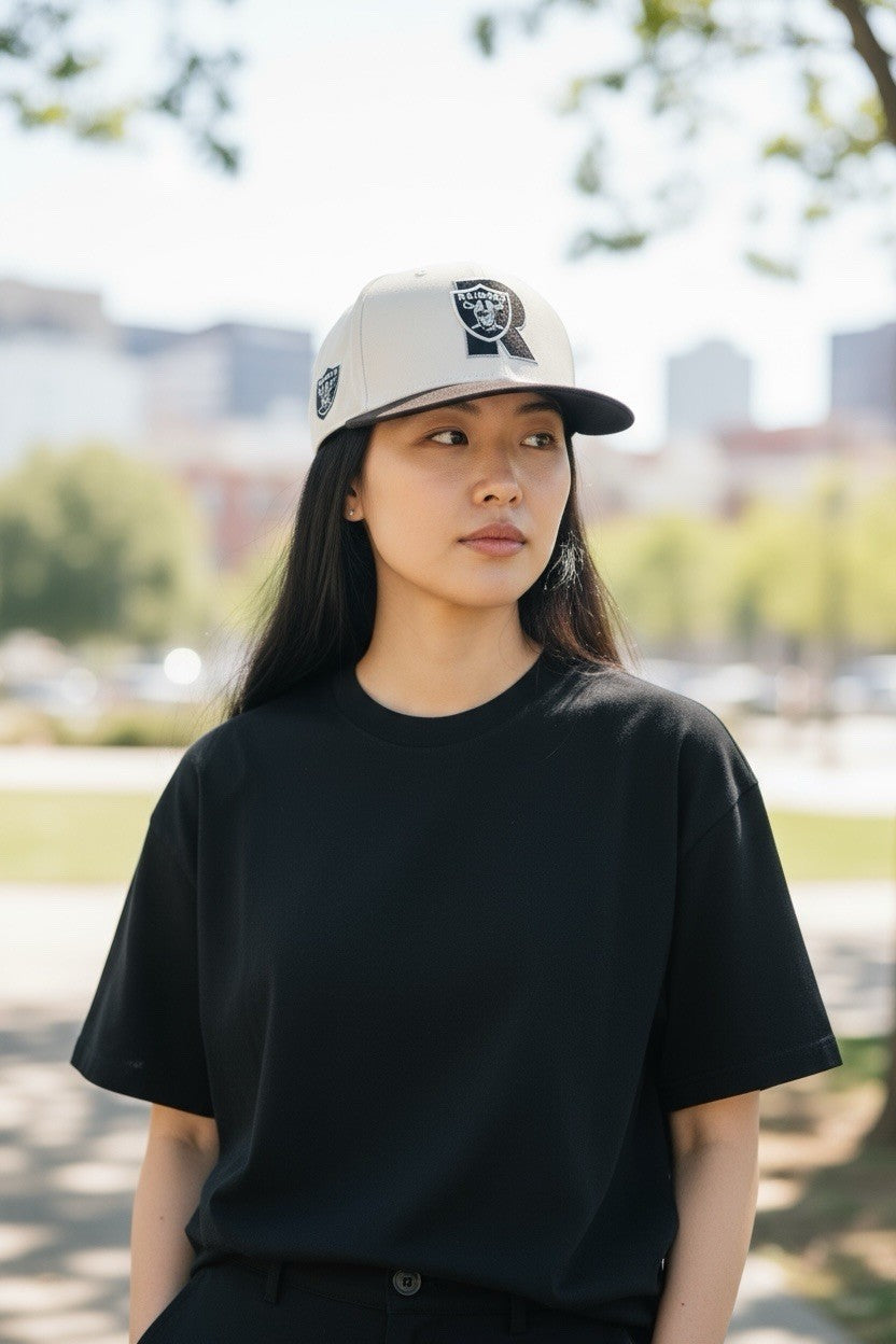 New Era 59Fifty Las Vegas Raiders Fitted Hat Classic Black/White, Size 7 1/4