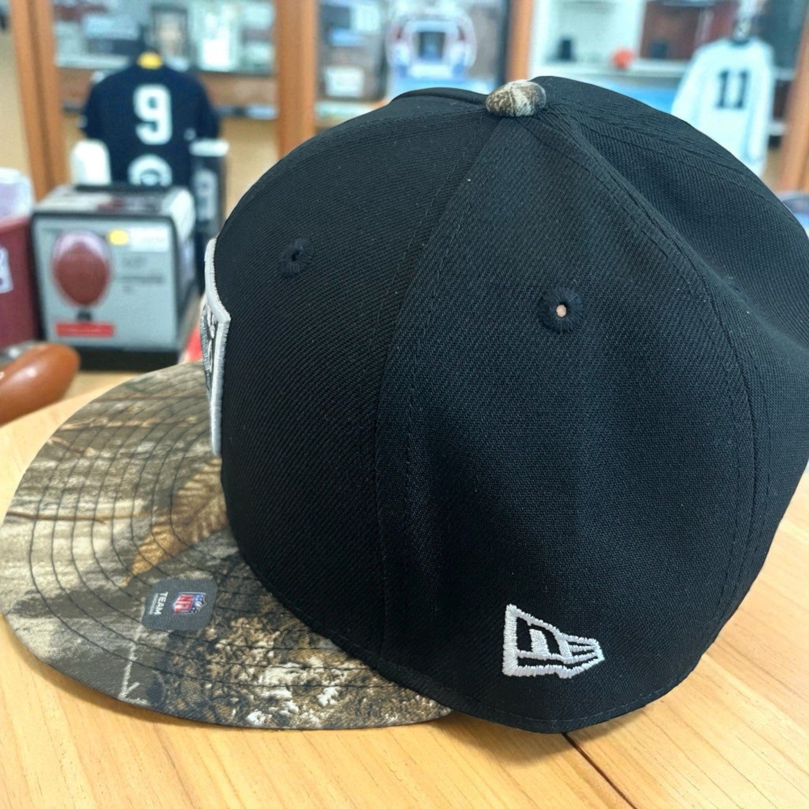 New Era 59Fifty Las Vegas Raiders Black Fitted Hat Size 7 3/8