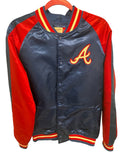 Men's Atlanta Braves Mitchell & Ness MLB Color Blocked Satin Jacket