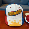 Norfolk Tides MILB NE Lumpia Theme Night FITTED Hat~Red/White/Blue