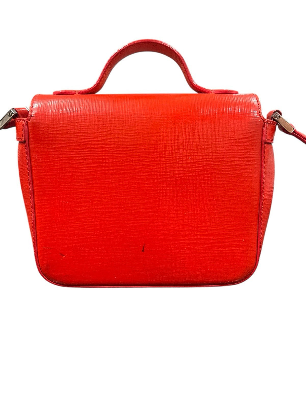 Fendi Red Mini Borsa Leather Crossbody Bag Great Condition