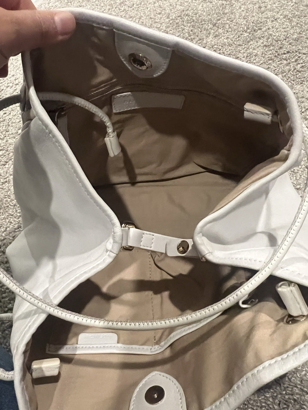 Burberry Tote Bag White Great Condition Authentic See Pictures and Description