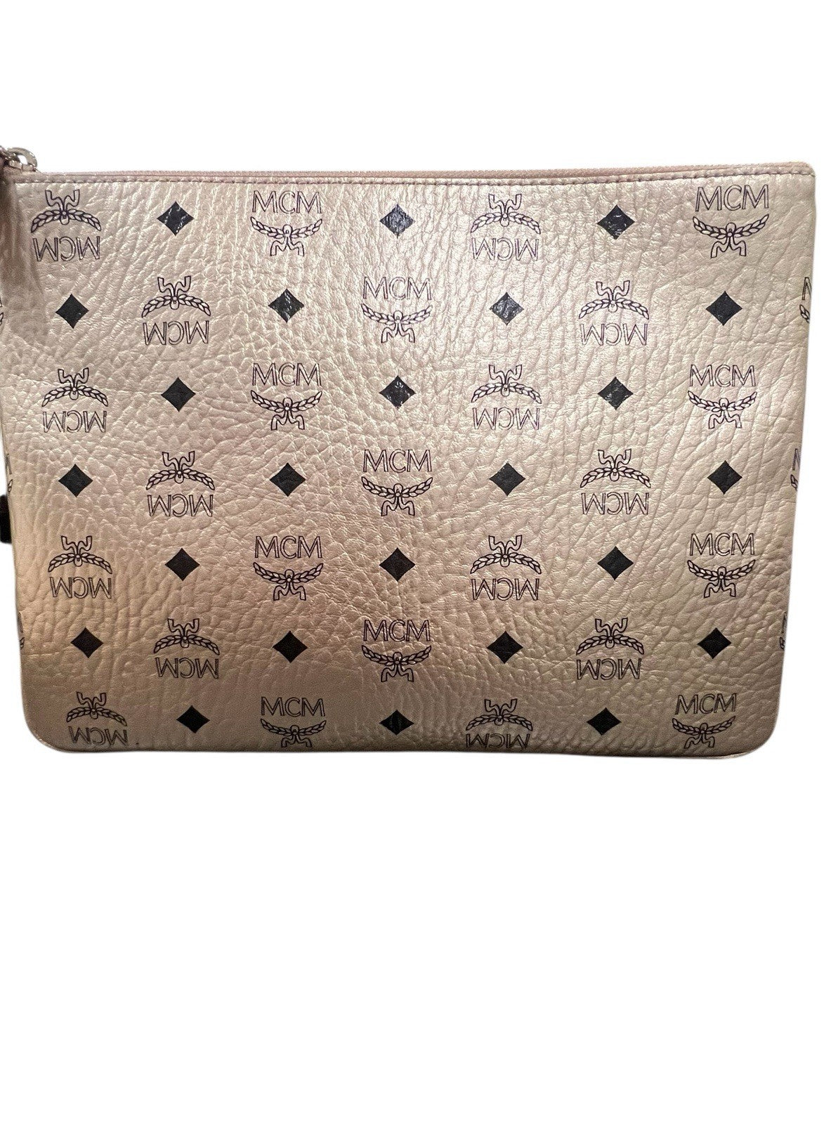 MCM Visetos metallic pouch or crossbody bag.  