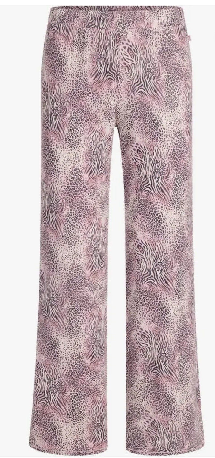SKIMS Pajamas Sleep Set Size Medium Long Sleeve Bloom Mini Multi Animal Print