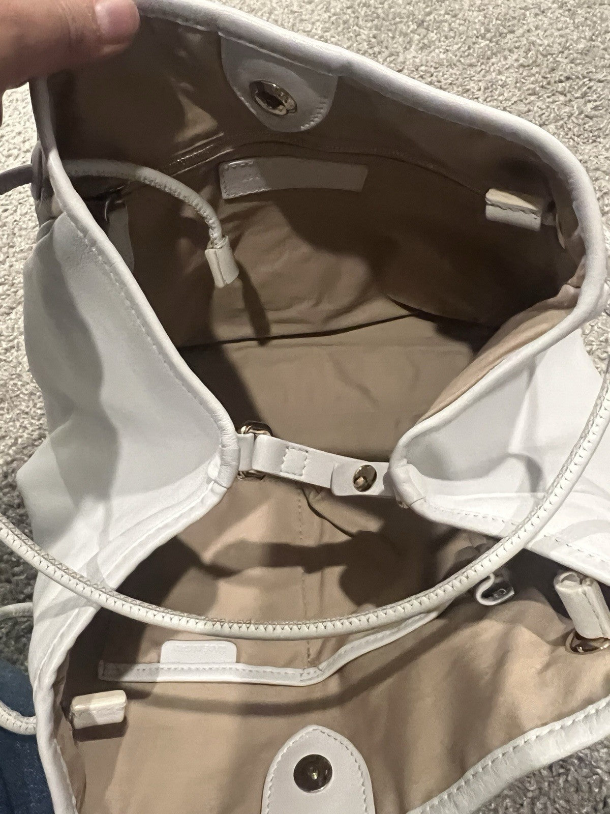 Burberry Tote Bag White Great Condition Authentic See Pictures and Description