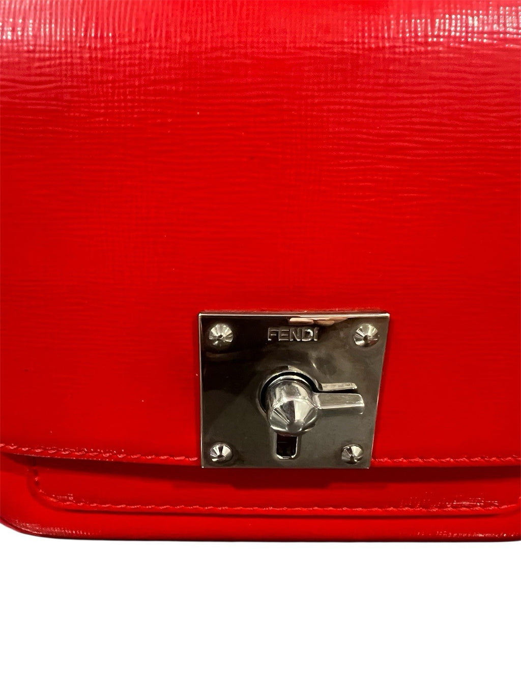 Fendi Red Mini Borsa Leather Crossbody Bag Great Condition