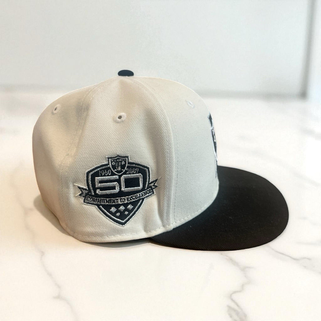 New Era 59Fifty Las Vegas Raiders Fitted Hat Classic Black/White, Size 7 1/4
