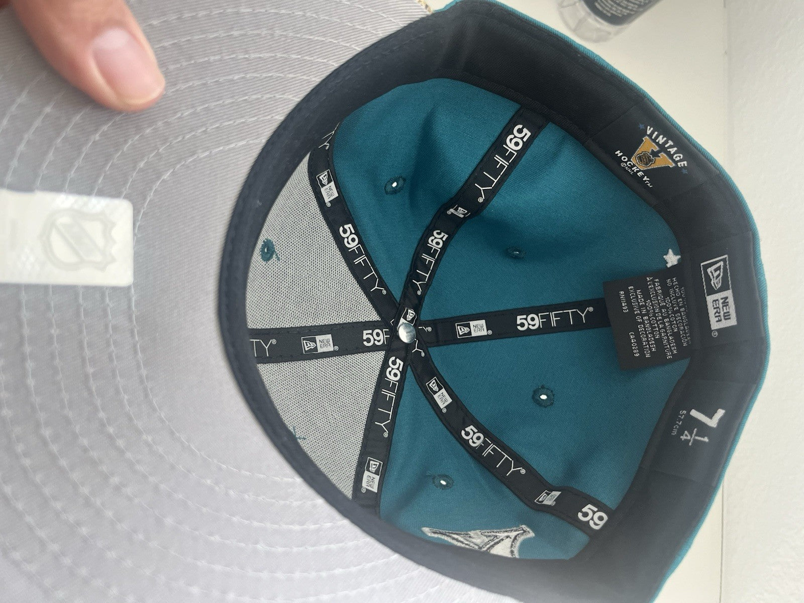 New Era 59Fifty San Jose Sharks 7 1/4 Fitted Hat Vintage Collection