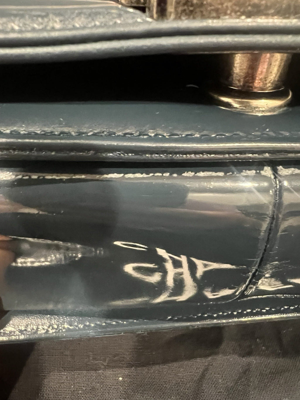 Chanel medium boy bag, calfskin, blue.