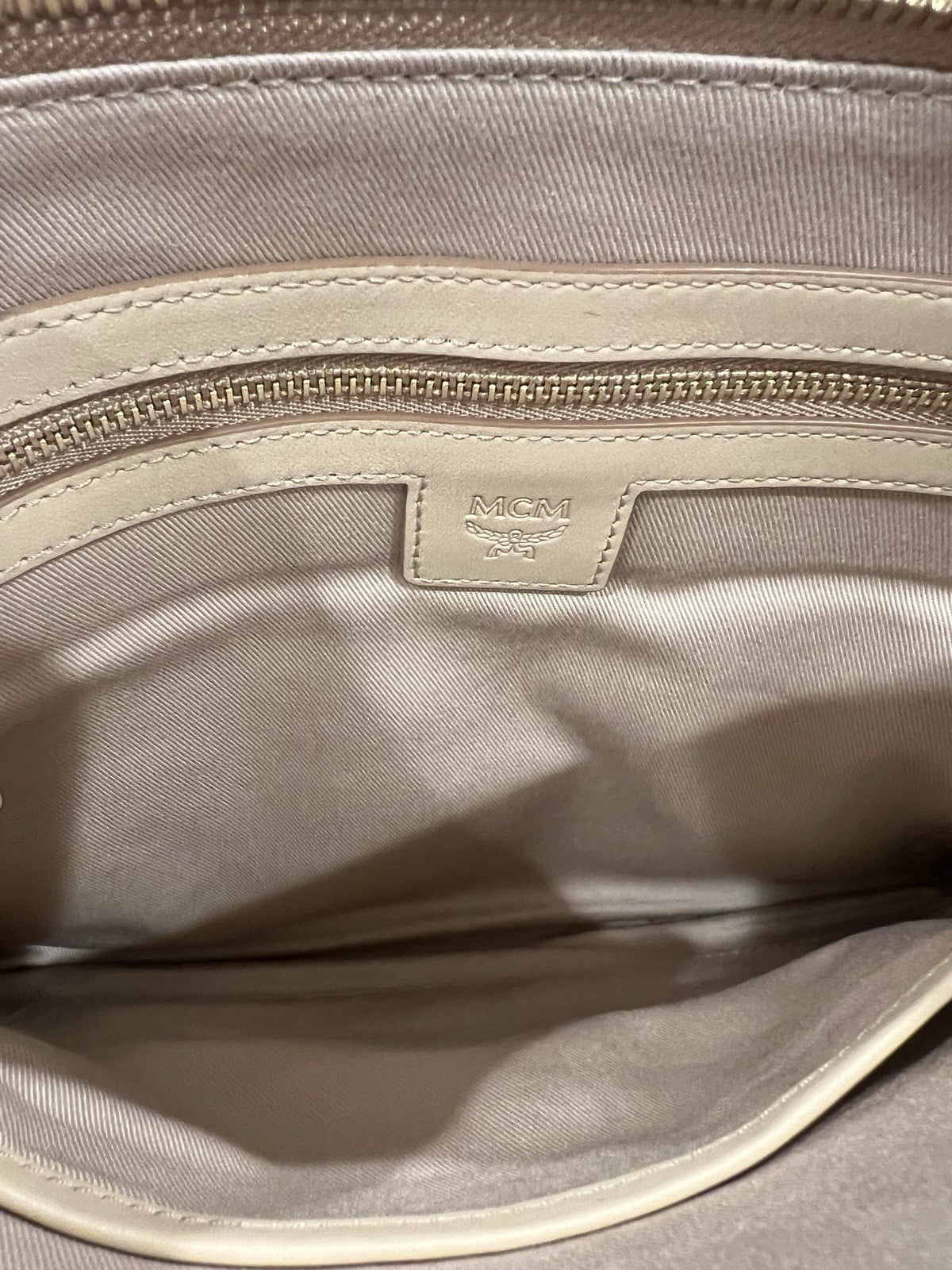 MCM Visetos metallic pouch or crossbody bag.  