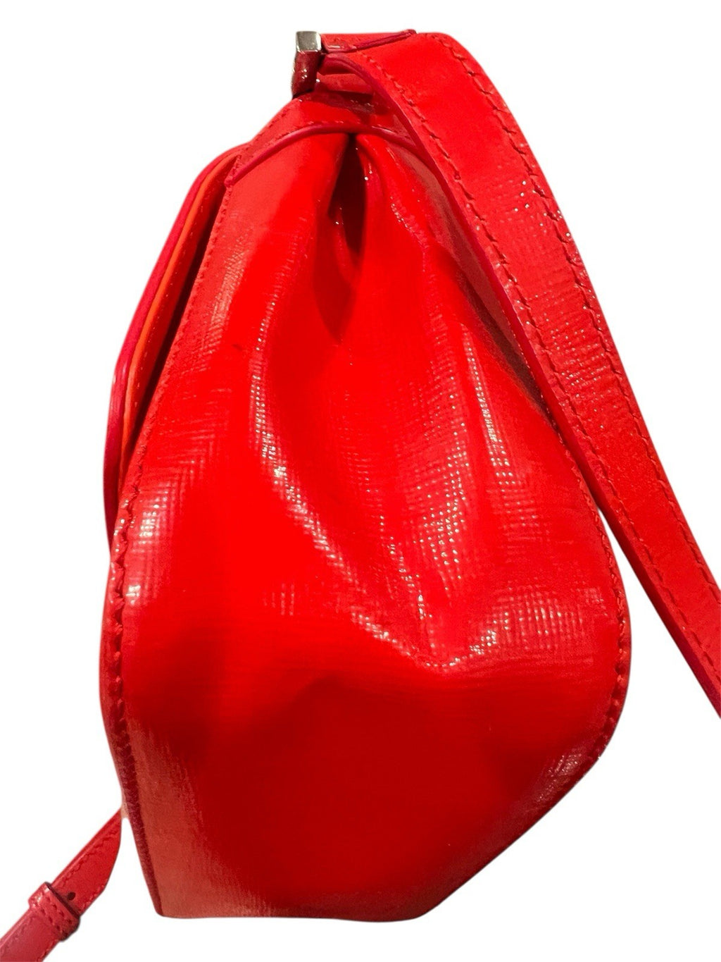 Fendi Red Mini Borsa Leather Crossbody Bag Great Condition