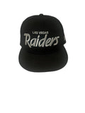 New Era 59Fifty Las Vegas Raiders Black Fitted Hat Size 7 3/8