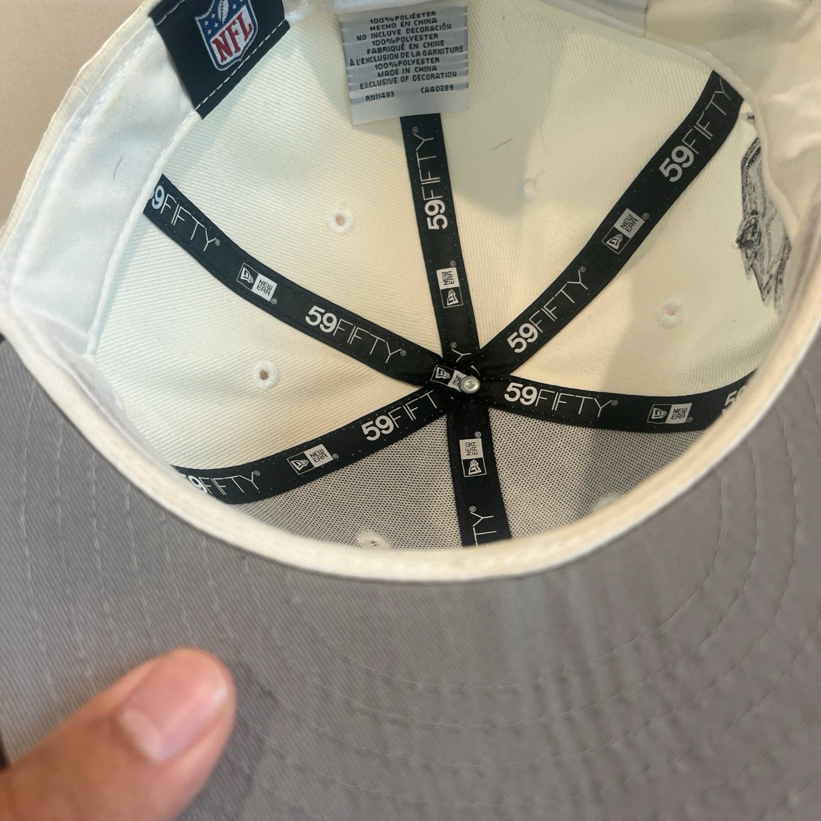 New Era 59Fifty Las Vegas Raiders Fitted Hat Classic Black/White, Size 7 1/4