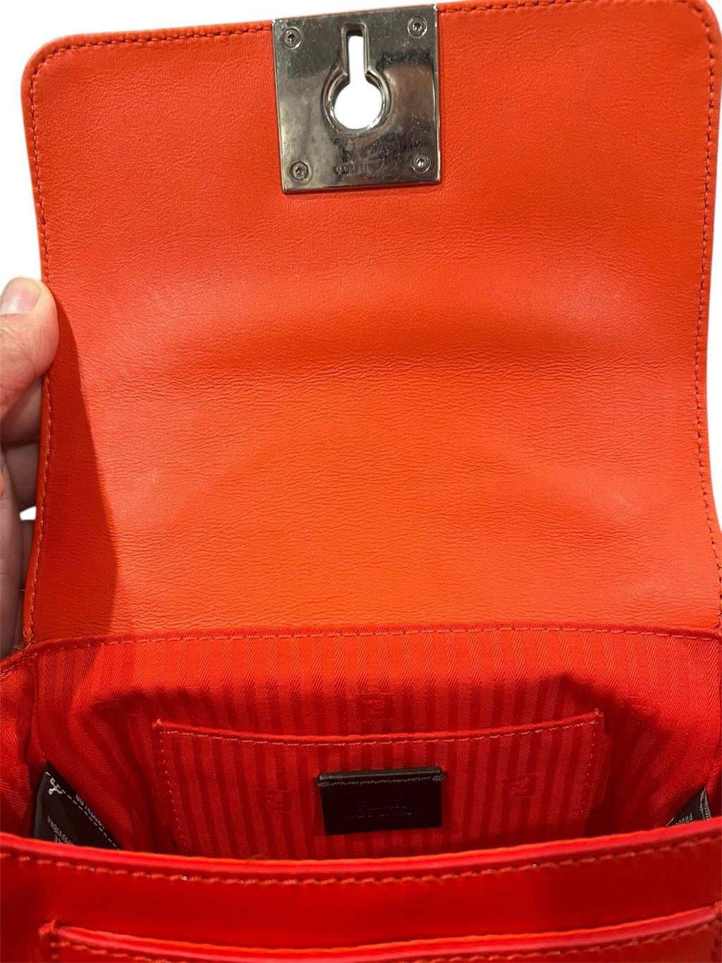 Fendi Red Mini Borsa Leather Crossbody Bag Great Condition