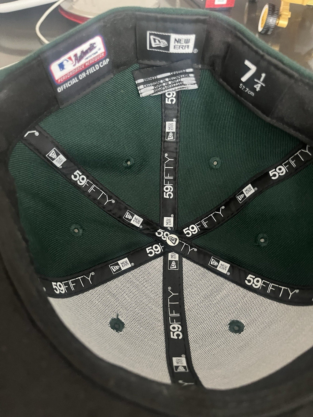 New Era 59Fifty Men Cap Oakland Athletics Green On Field Home Fitted Hat - 7 1/4