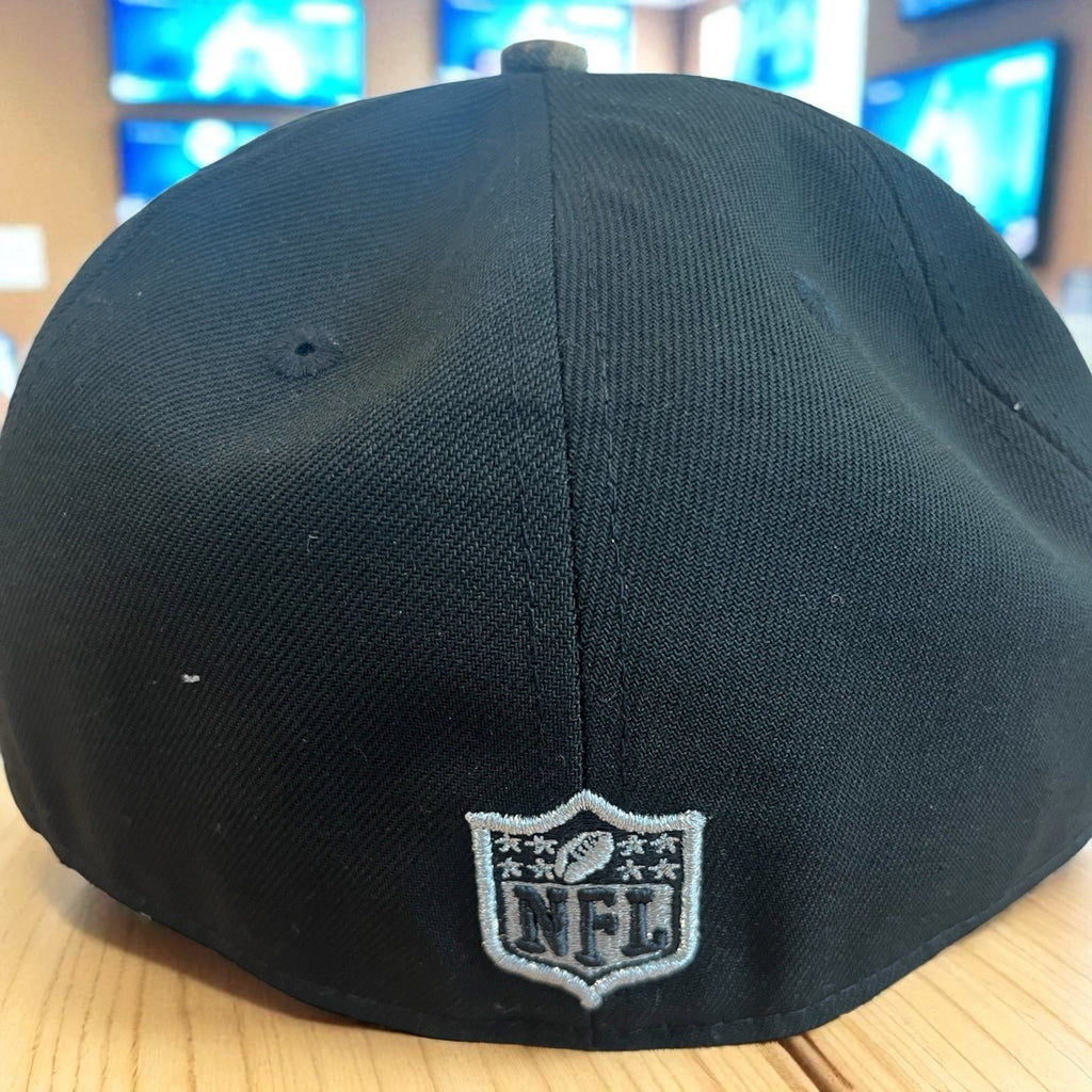 New Era 59Fifty Las Vegas Raiders Black Fitted Hat Size 7 3/8