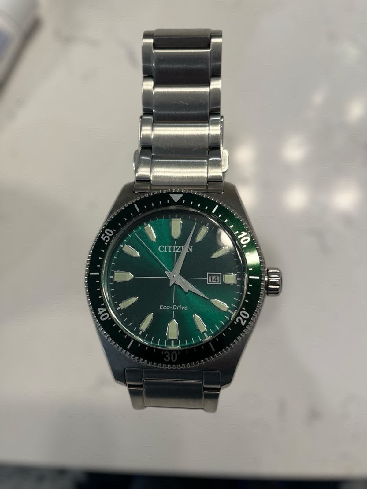Citizen Men's Vintage Brycen Sport Eco-Drive Green Dial Watch - AW1598-70X