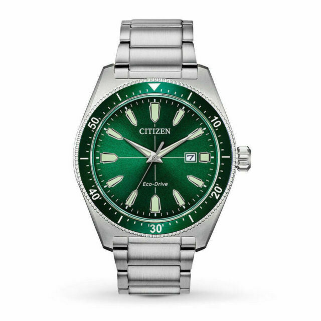 Citizen Men's Vintage Brycen Sport Eco-Drive Green Dial Watch - AW1598-70X